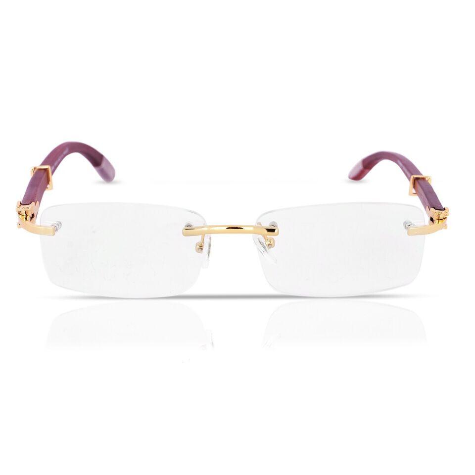 Luxury men Eyeglass GOLD wood /metal Frame Rx-able Spectacles Glasses 55-18-140 JL166605760426