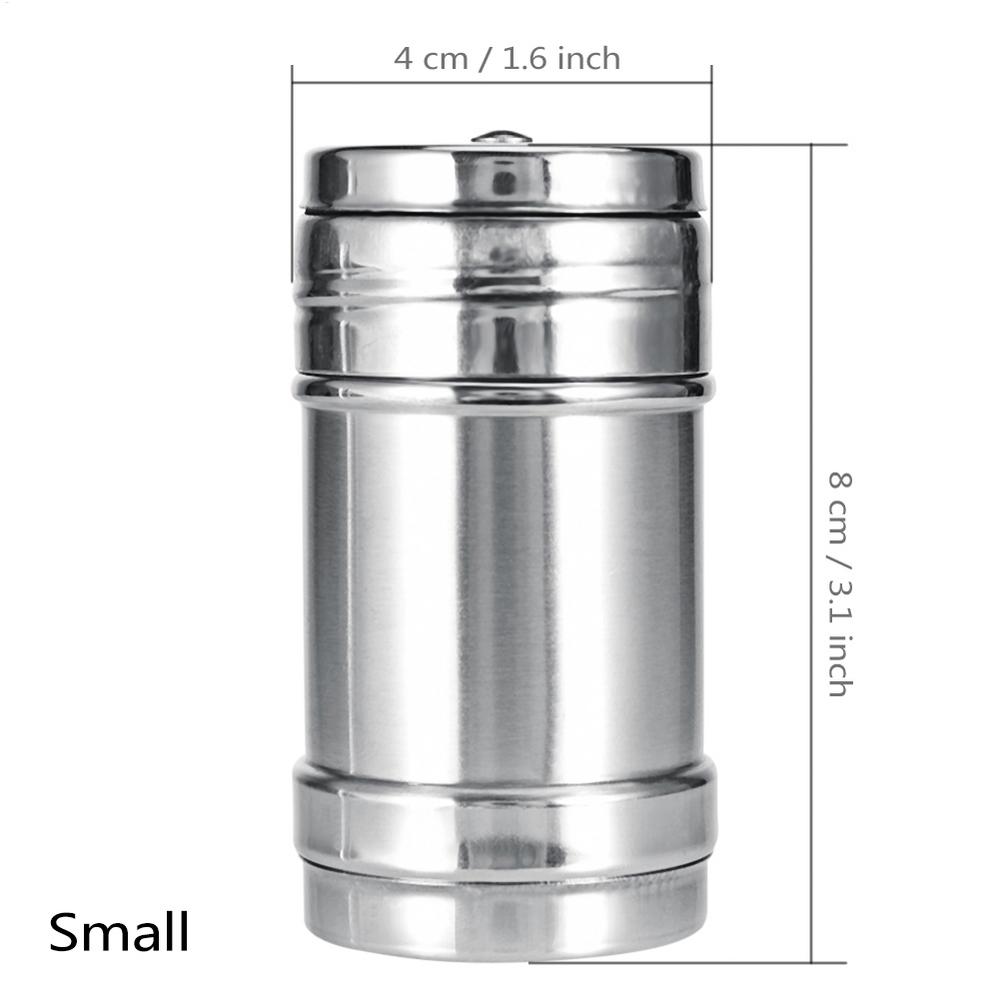 Salt Sugar Bottle Rotating Jar Multi-purpose Stainless Steel Home Kitchen Gadgets Spices Pepper Shaker Spices Jar Seasoning Can