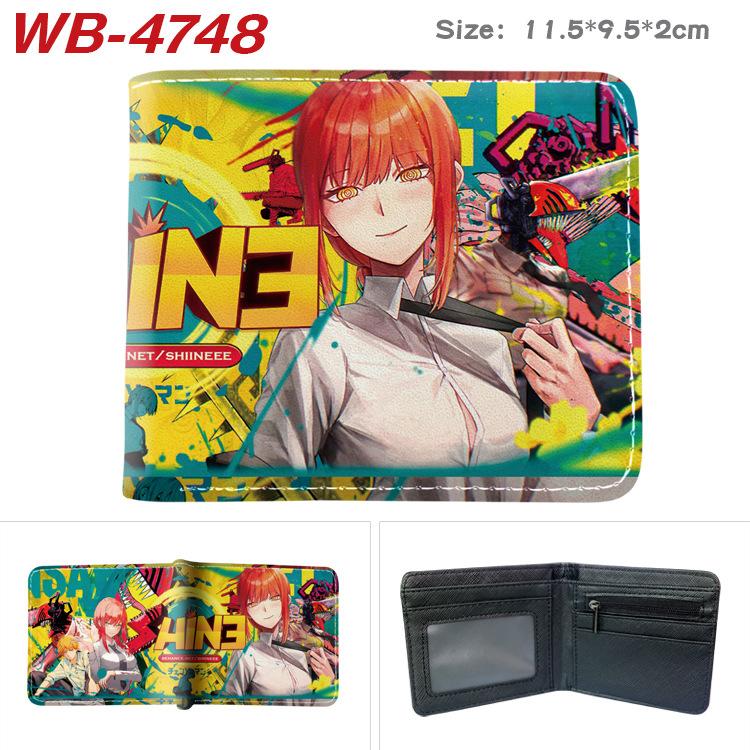Chainsaw Man Anime Wallet Portable Large Capacity Full Color Folding Leather Purse Unisex Coin Bag