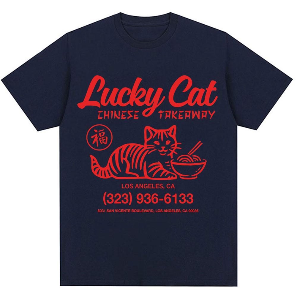 Funny Lucky Kawaii Cat Graphic T Shirt Men Women Trendy High Quality Short Sleeve Oversized Cozy Cotton Casual Y2k T-shirts Gift