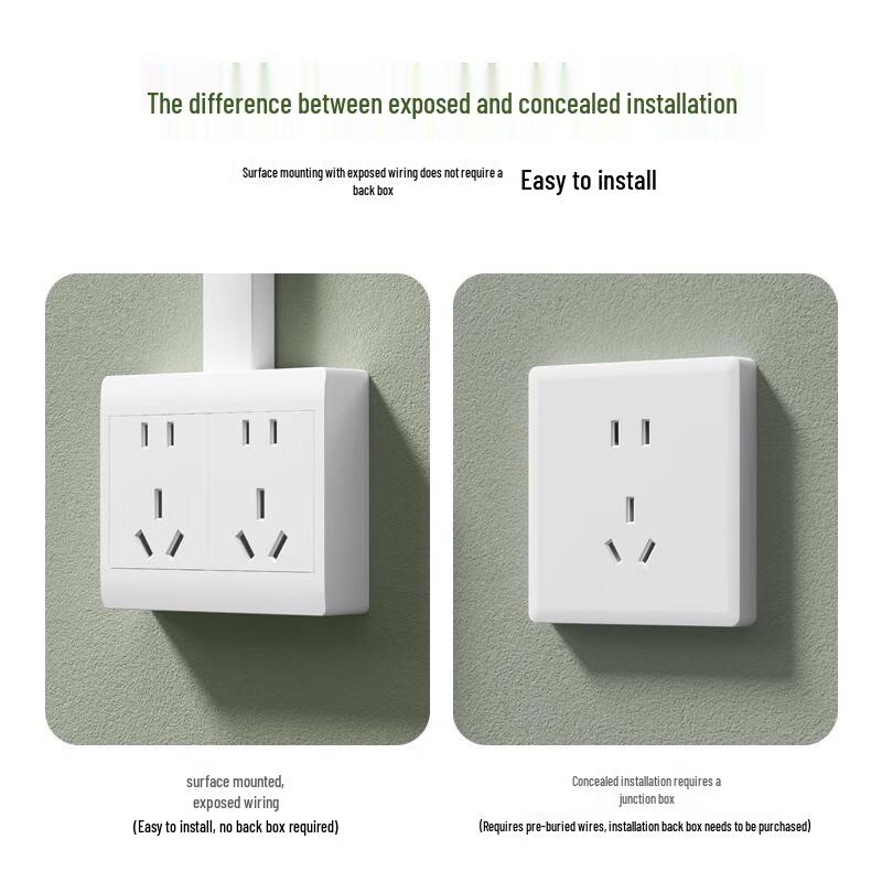 Zheng Qixing Surface-Mounted Multi-Outlet Wall Socket