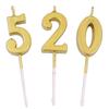 Golden Number Candles 0-9 Birthday Cake Candles High Quality Local Gold Number Candles