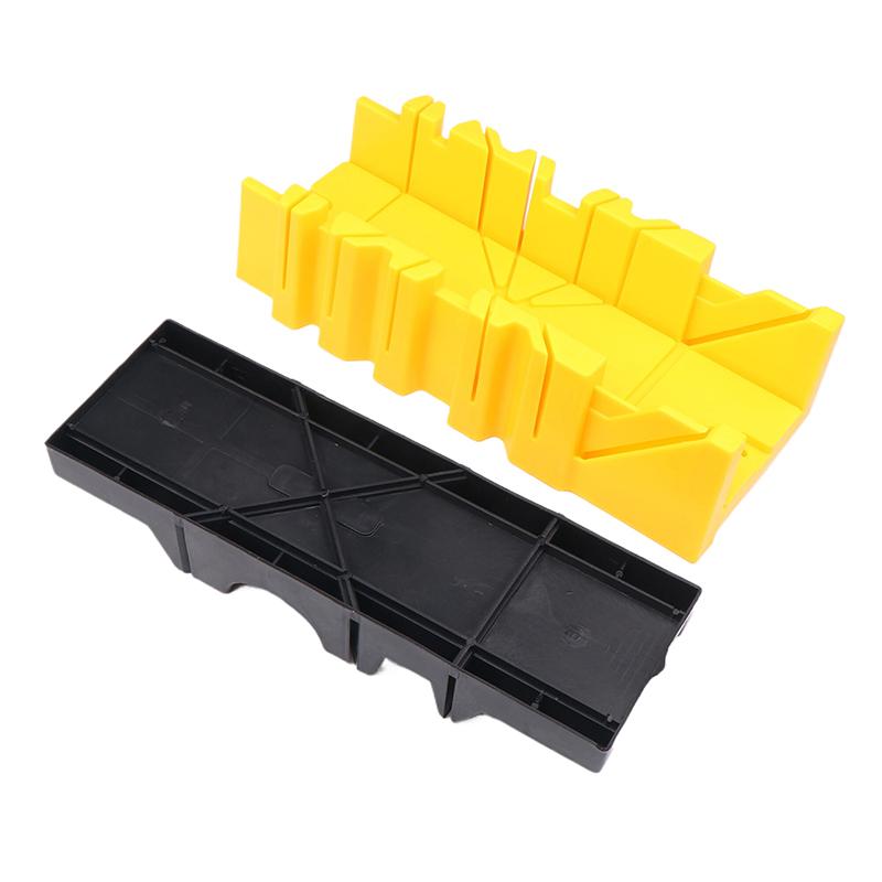 1Pc 45/90 Degree 1pcs Wood Cutting Clamping Miter Saw Box Woodworking Angle Cutting For Carpenter Gypsum Oblique Cutting Tool