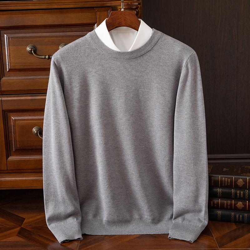 Men's Plus Size Knitwear: Autumn/Winter V-Neck Business Sweater