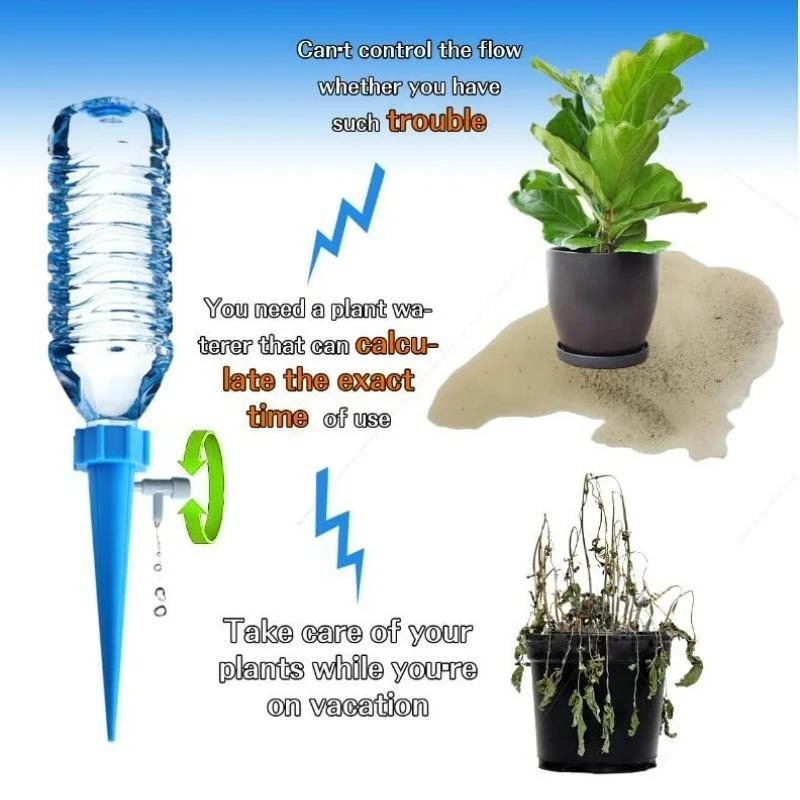 12PCS Auto Drip Irrigation Watering System Self Spike for Flower Plants Garden Plant Flower Automatic Waterer Convenience Tools