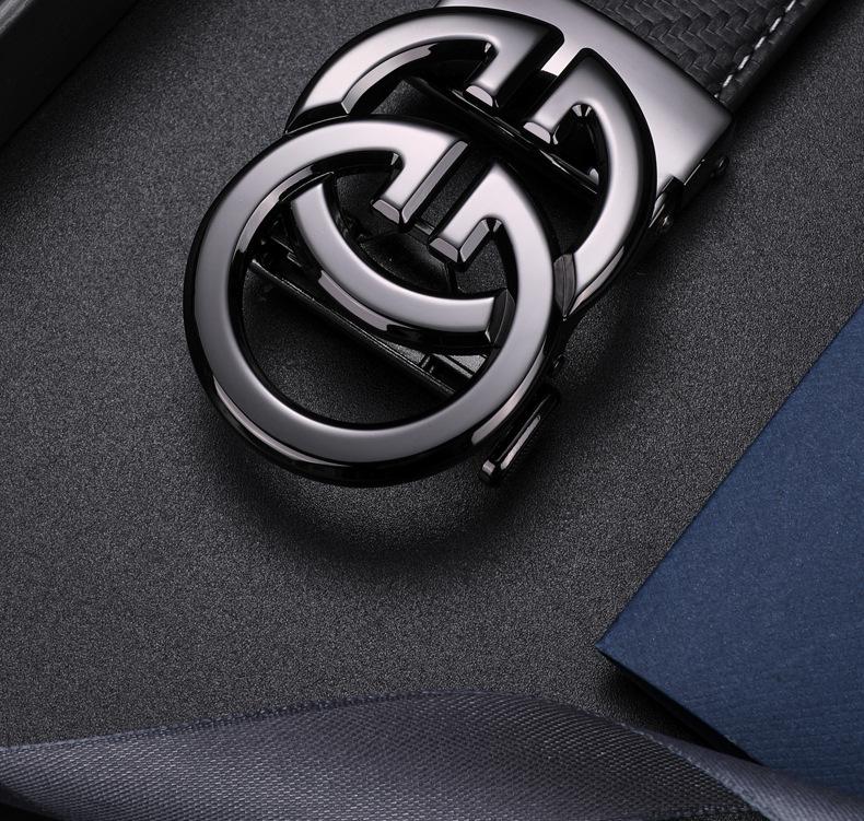 Paul Messier Herren Ledergürtel mit automatischer Doppel-G-Schnalle - Stilvoll & Vielseitig