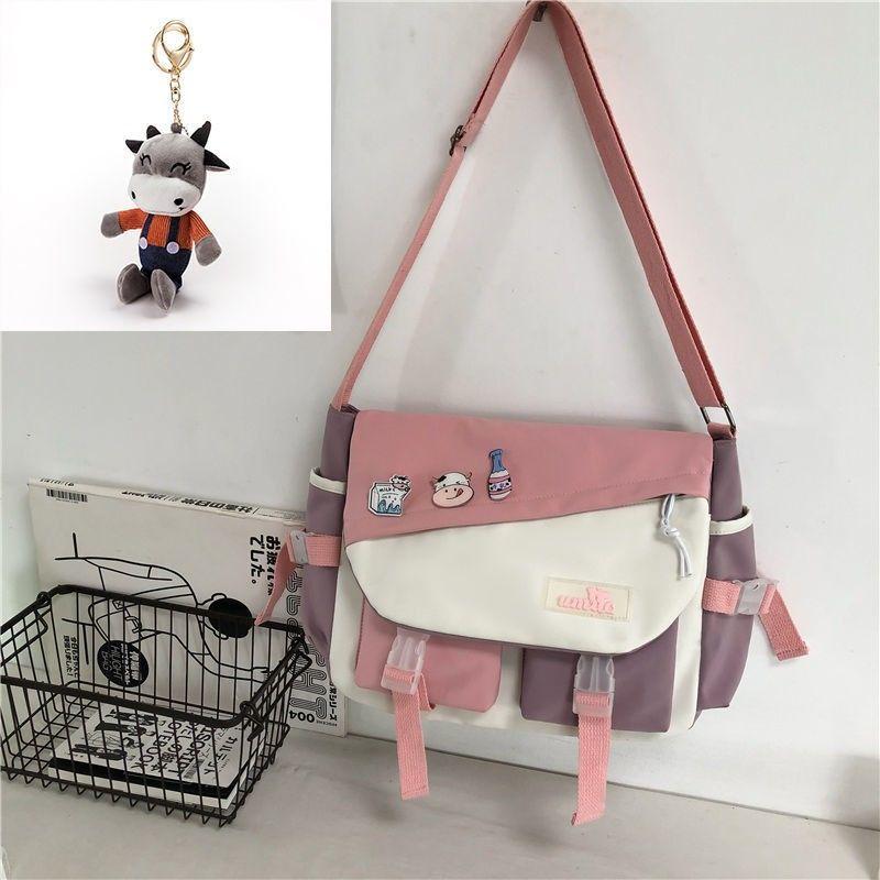 Torebki nylonowe torba na ramię o dużej pojemności torby Crossbody dla nastolatek dziewczyny mężczyźni torba Harajuku torby szkolne dla uczniów Sac