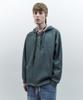 PIGMENT Dyed Half-Zip Hoodie Bluish Green