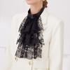 Lace Jabot Collar Victorian Theme Party Neckwear Cosplay Accessory Collar for Halloween Teaparty Dressingup Neckpiece