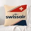 Marke Swissair Kissenbezug Natürlicher Leinen-Kissenbezug-Set All-in-One Dekor Kissenbezug für Sofa Schlafzimmer Stuhl