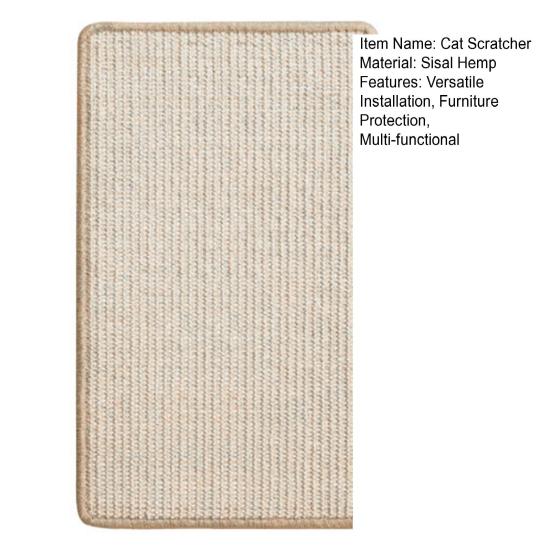 Cat Scratcher Board Sisal Hemp Wall-Mounted Pad Protect Furniture Paw Training Scratch-Proof Cat Scratching Post