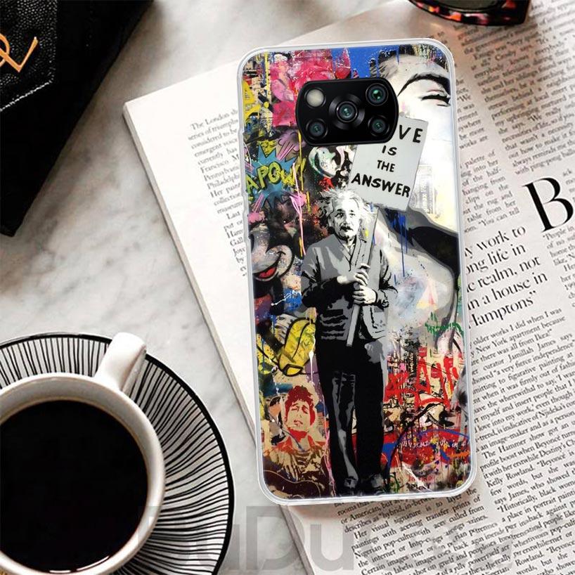 Banksy Graffiti Art Cover For Xiaomi Poco X6 X7 X5 Pro X4 Gt X3 Nfc F6 Phone Case F5 F4 F3 F2 F1 M5S M4 M3 Print Shell Housing X