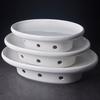 Hotel Tableware: Ceramic Oval Soup Plate with Portable Alcohol Burner for Heat Preservation
