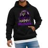 Men Long Sleeve Hoodie Christmas Black Pumpkin Print Autumn Casual Fashion Pullover Street Trend Hooded Sweatshirt Creative Tops