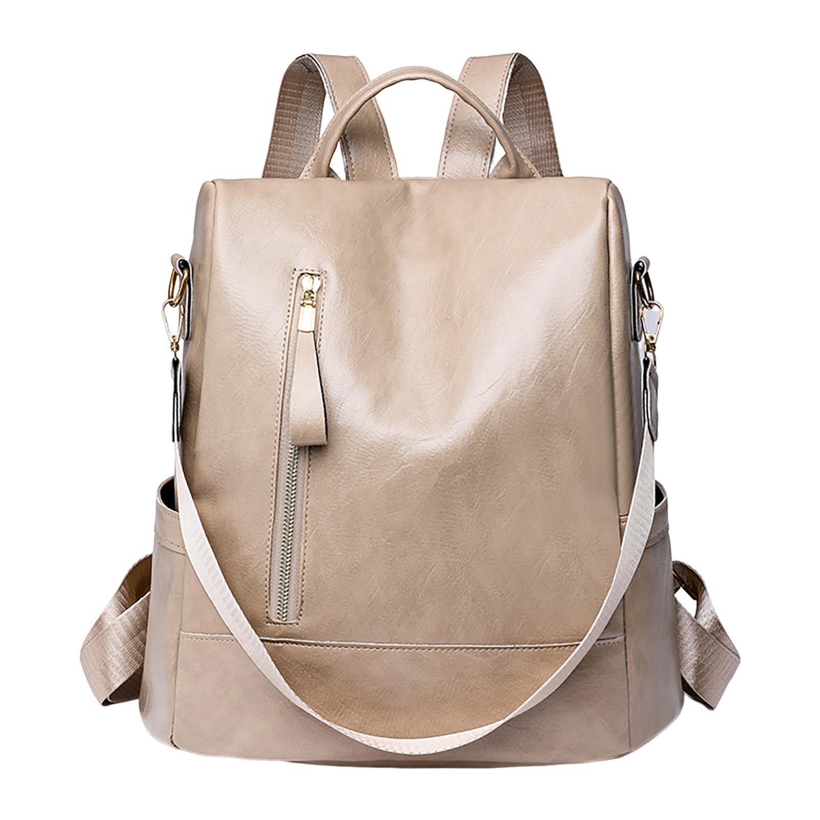 

Женский рюкзак из натуральной кожи, рюкзак с текстурой, большой емкости, рюкзак двойного назначения с поводком, спортивный рюкзак, школьные сумки белый