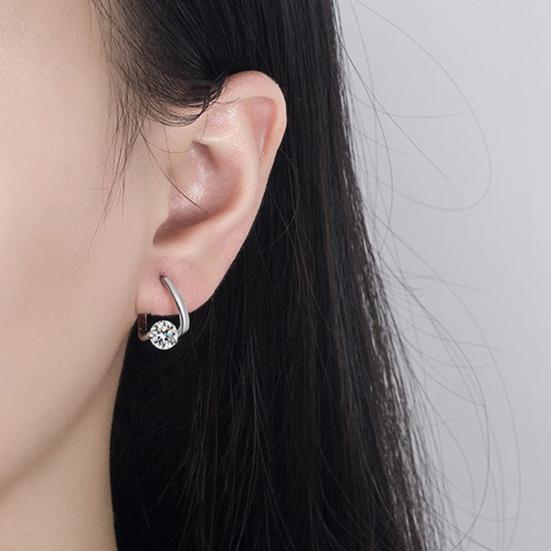 1 Paar Anhänger-Ohrringe, künstliche Kristall-Creolen, unregelmäßig, hypoallergen, galvanisiert, Zubehör für