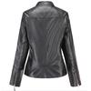 PU Leather Jacket Plus Size Women Zipper Motor Biker Coat Autumn Windbreaker Outwear