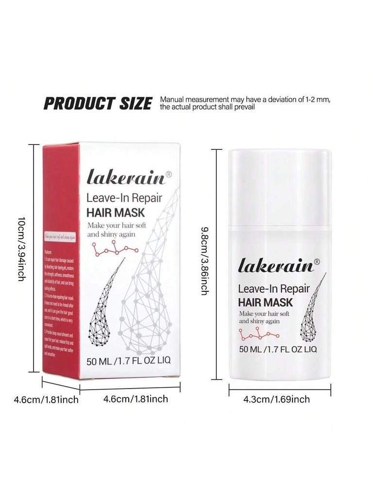 No Wash Hair Mask Nourishing and Moisturizing Hair Care, Soft and Smooth Hair Quality, No Harm To Hair