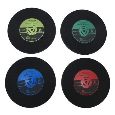 Set aus 8 analogen Schallplattenuntersetzern, aus Gummi, in Vinylform, perfekt für Cafés, Restaurants, Clubs und mehr. Stilvolle Getränkeuntersetzer. Lieferung innerhalb von 3-5