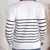 Womens Winter Striped Knit Sweater Loose Fit Round Neck Long Sleeve Casual Pullover