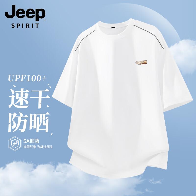 JEEP SPIRIT Men s Quick-Dry UV Protection Crew Neck T-Shirt L