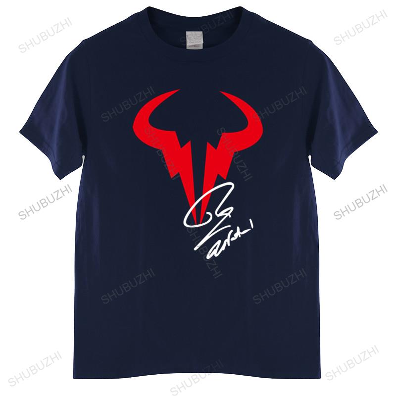 

Cotton Tshirt mens summer Tops Rafael Nadal RN Rafa Tennis Player Logo TShirt Black Man Brand Tshirt Bigger size S