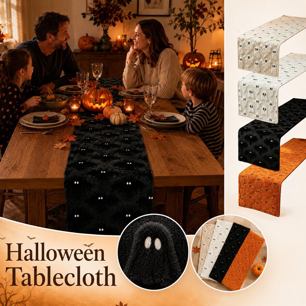 Table Runner with Halloween Printed Pattern for Dining Table Decoration
