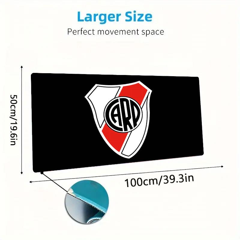 River Plate Mouse Pad, Large Gaming Desk Mat, Non-slip XXL Mousepad for Laptop & Tablet, Mini PC Playmat with Stitched Edges
