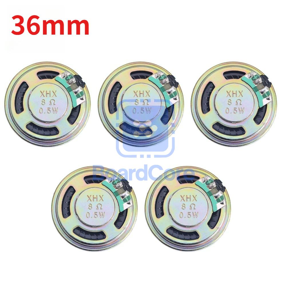 5PCS 8R 0.5W Mini Ultra-thin Horn Speaker Diameter 20mm 23mm 28mm 29mm 32mm 36mm 40mm 50mm 57mm Loudspeaker 0.5W 8 Ohm Speaker