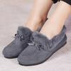 Women Winter Casual boots New Moccasins Soft Flat Non-slip Loafers Fashion Comfort Warm Plush Bow Slip on Female Cotton Shoes