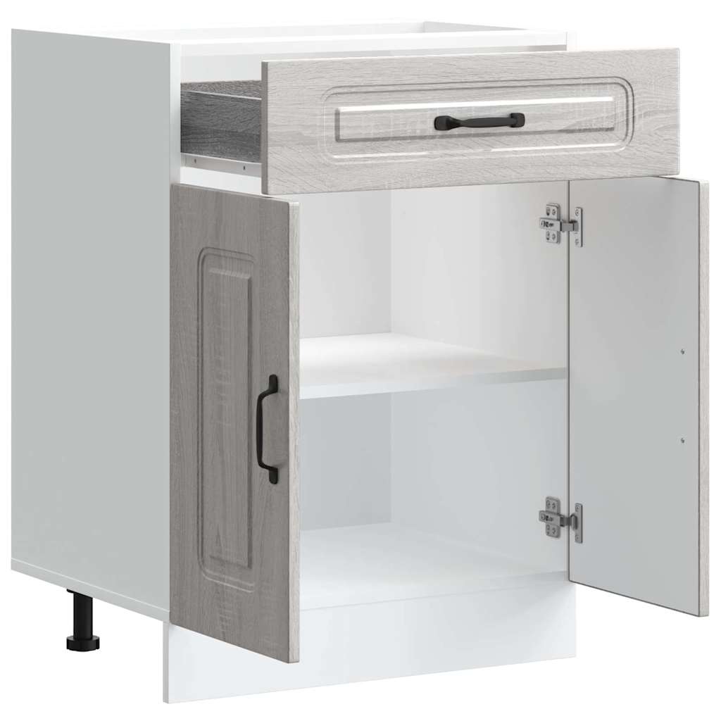 Vidaxl Szafka Kuchenna Dolna, Kalmar, Szary Dąb Sonoma