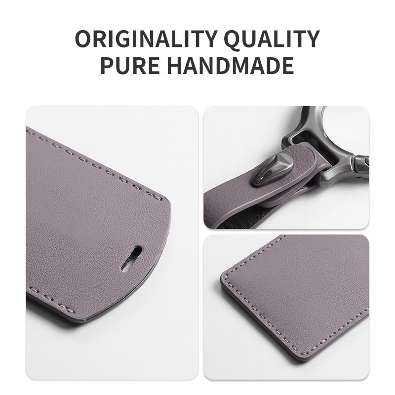Car Key Case Cover For ONVO L60 L90 Coolray Leather Car Remote Key Case Cover Car Keychain Protector Shell Decorative Accessorie