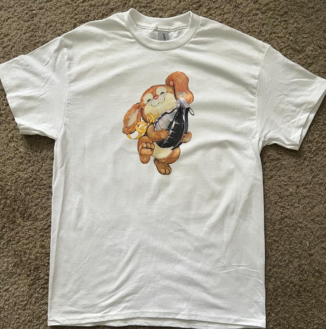 Grenade Bunny Retro vintage weird white T-Shirt Mens Womens Tees Top 4XL