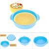 9 Inch Silicone Cake Mold Round Shape Various Baking Pan for Oven (Blue)
