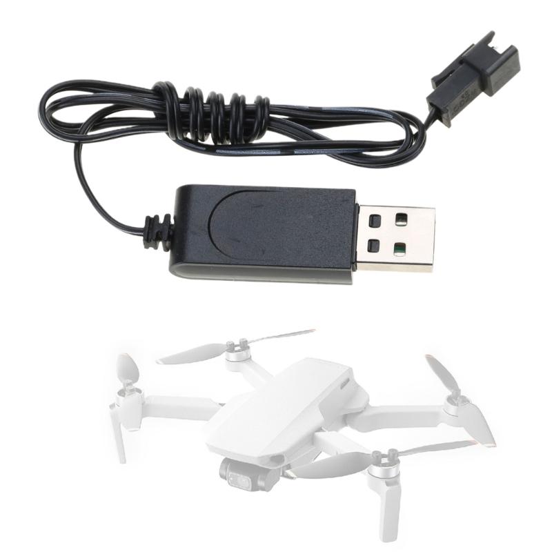 Drohnen-USB-Ladekabel mit Anschlüssen, Akku-USB-Ladekabel 3,7 V 500 mAh Ausgang mit LED-Anzeige