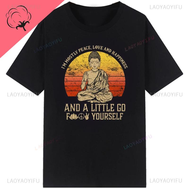 Pánské volnočasové tričko Vintage Namaste Matka Explicitní 3D tričko Pánské Bavlněné S kulatým výstřihem Topy Letní trička