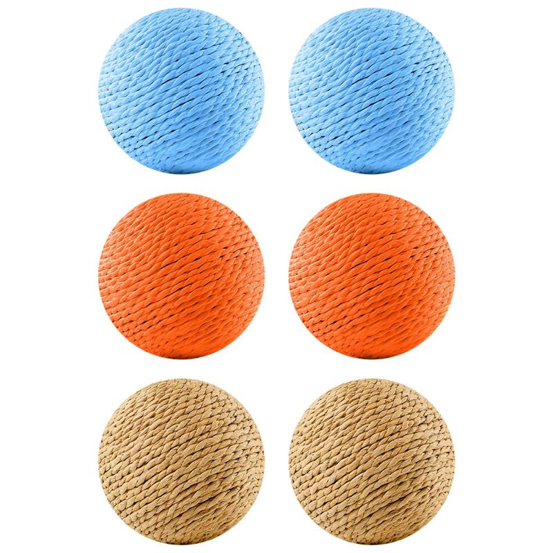 HHO-Sounding Interactive Sisal Cat Scratching Ball 10CM For Kitten Teeth Cleaning Anti-Bite Cat Ball Pet Supplies
