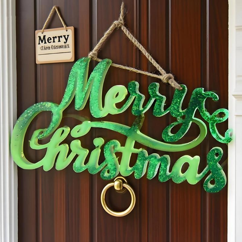 Christmas Letter Hanging Decors Silicone Mold With 3D Design For Holiday Baking Crafts Holiday Party Ornamentation