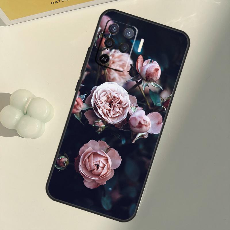Peonies Beautiful Flower For OPPO Find X3 Lite X5 Pro A5 A9 A31 A53 S A83 A91 A93 A54 A74 A94 A15 A16 A52 A72 Case