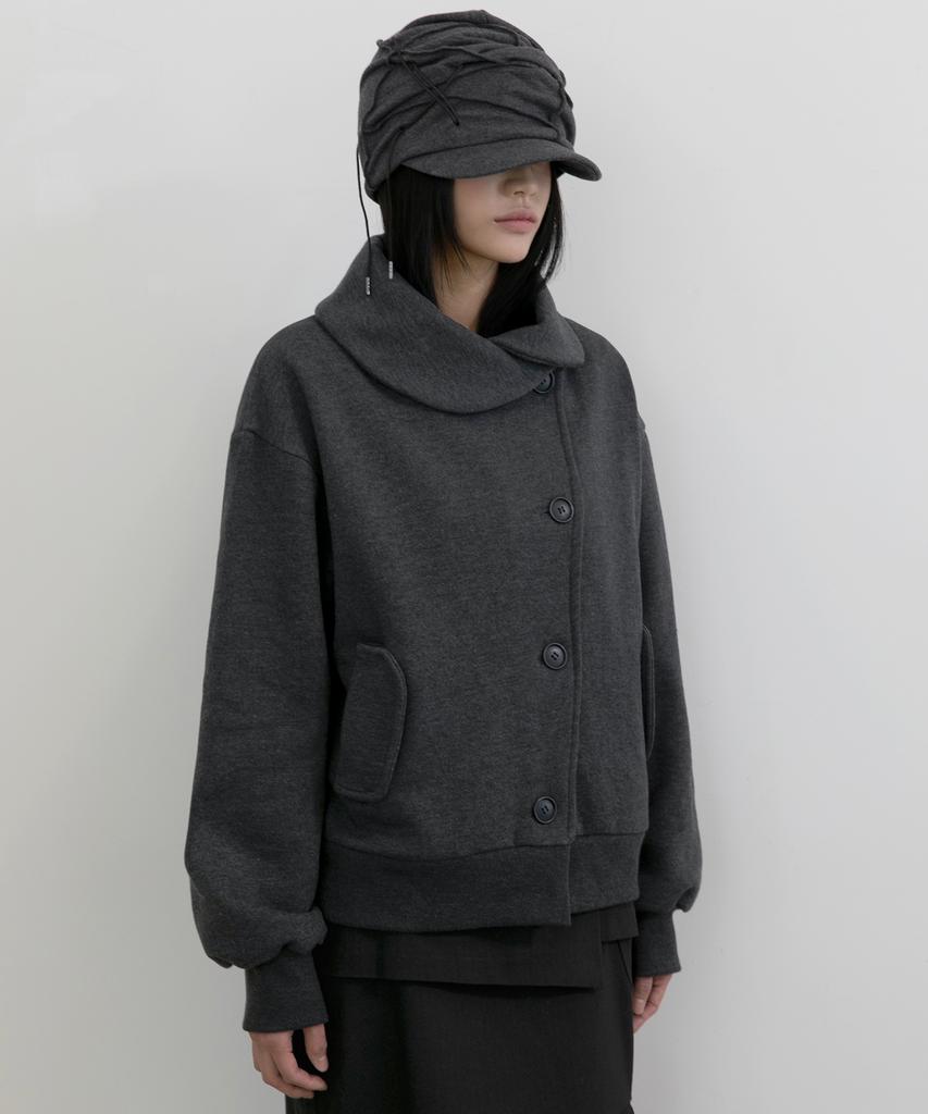 Peulleeoeob Soi Draped Cap (Fl-743_Charcoal)