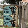 Vintage Farmhouse Goat Poster Live Like Someone Left The Gate Open Wall Decor