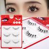 3 Pairs Of Transparent Stem Barbie Comic Eye False Eyelashes Simulation Curled Natural Fairy Lower Eyelashes Eyelashes