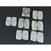 Natural Rosetta Crazy Lace Agate Octagon Cabachon Loose Gemstone 07Pcs Lot C-2603