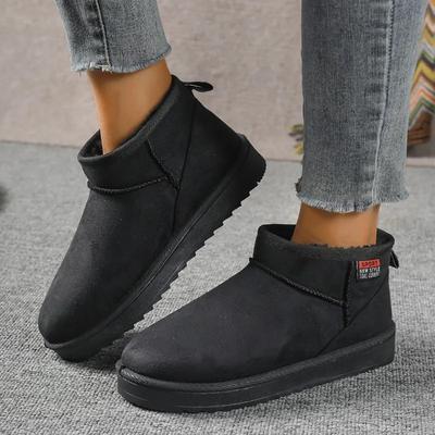 Zamszowe Płaskie Buty Zimowe Ankle Damskie Ciepłe Komfortowe 2024 Zimowe Codzienne Buty Nowy Trend Gorąca Wyprzedaż Do Chodzenia Antypoślizgowe