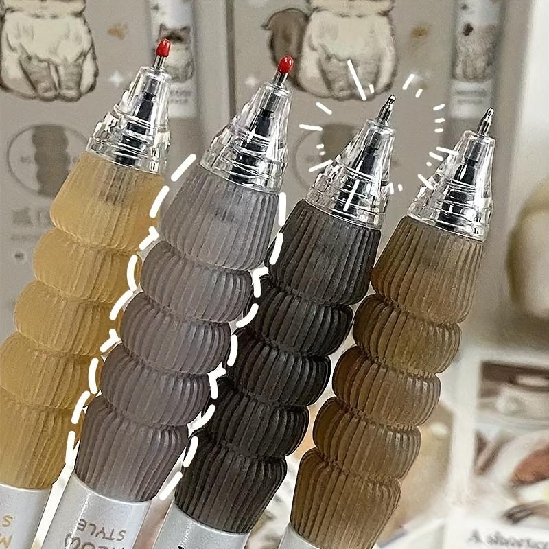 4er-Pack Neutralstift 0,5 mm Schwarze Katze Wasserstift Druckstift ST-Spitze Schnelltrocknend Prüfung Pinselübung Studium