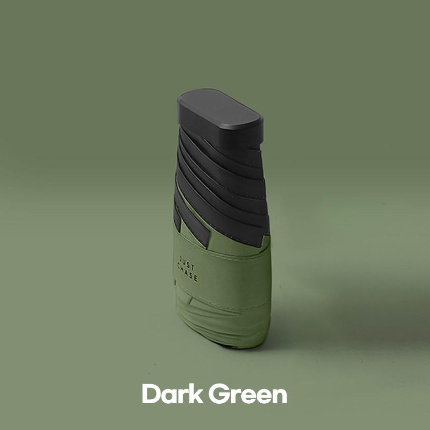 

Карманный плоский мини-зонт для девочек, портативный шесть складных зонтов для женщин, анти-УФ-зонтик, дорожный козырек от солнца, зонтики темно-зеленого