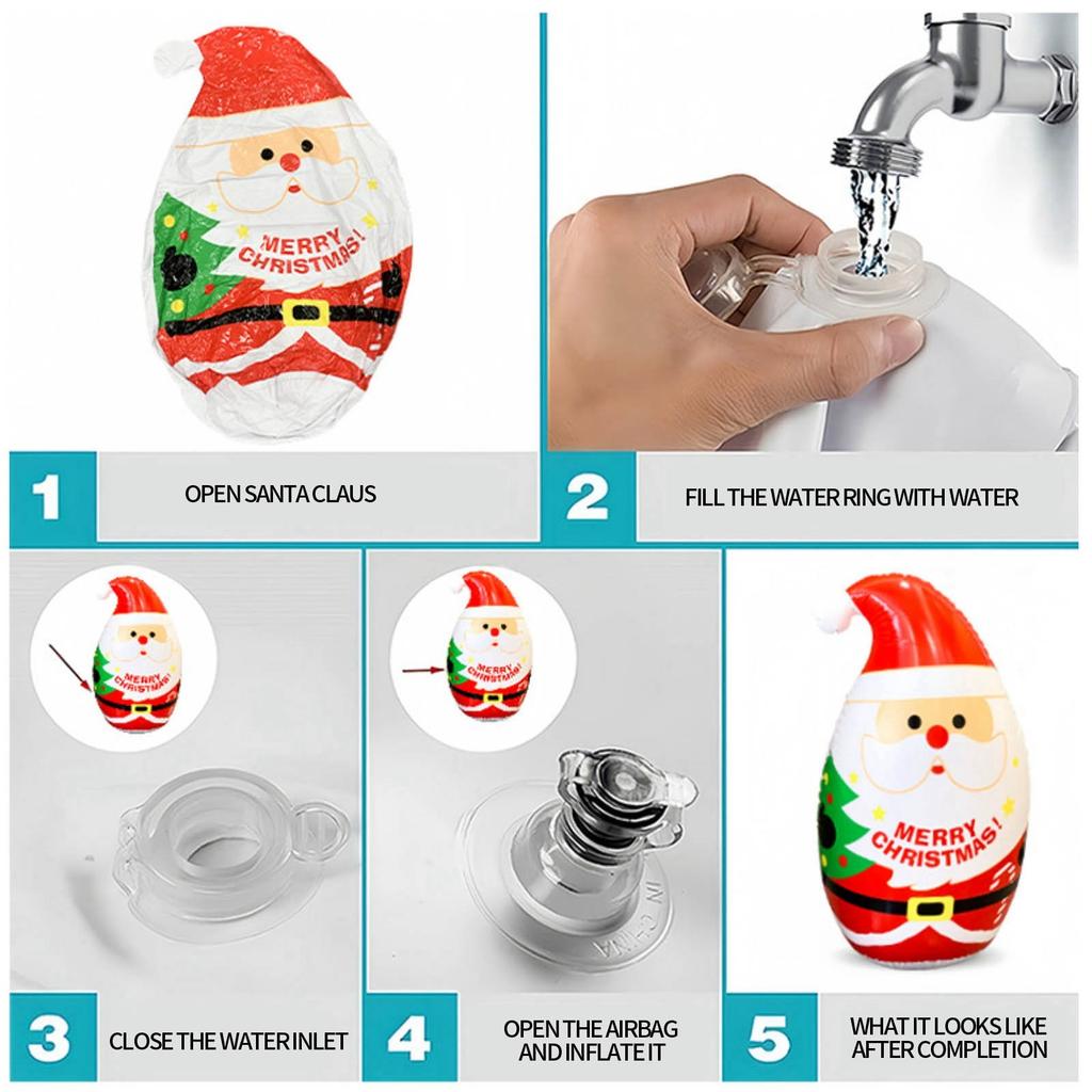 Julmuggdekoration Vattenfyllda ornament Tecknad tryckning Jul Snögubbe Uppblåsbar modell