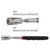 Telescopic Magnetic Pickup Pen with LED Light - Extendable Retrieval Tool for Nuts/Bolts, Portable EDC Metal Parts Grabber