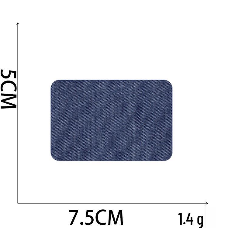 Howling Denim Knee Patches: 5 Color Mix, Embroidered Iron-On, Cuttable Fabric Patches