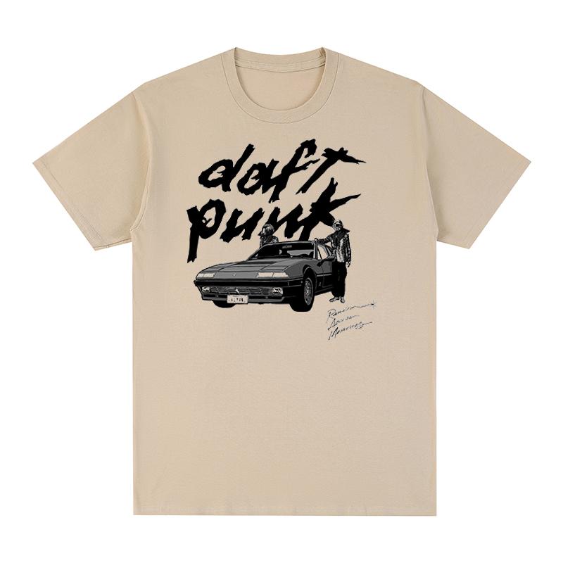 Daft Punk Vintage Tshirt Graphic Y2k French Electronic Music Cotton Unisex T Shirt New TEE TSHIRT Womens Tops